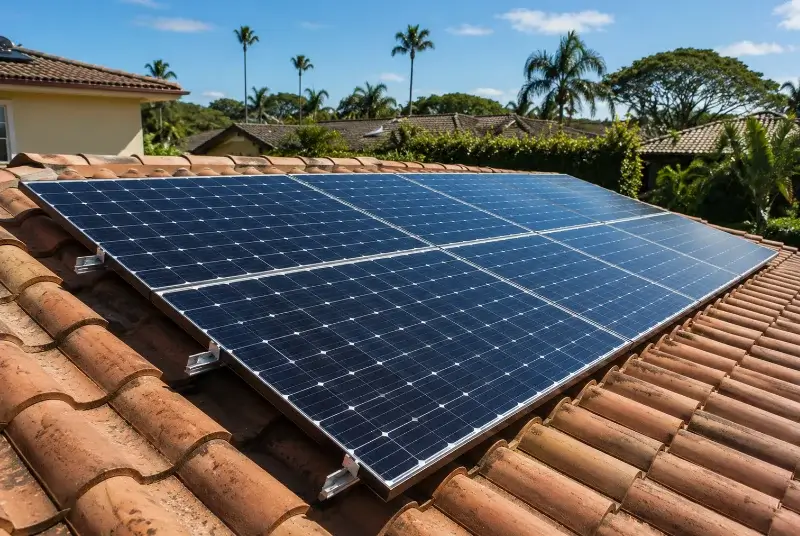 Installation de panneaux solaires à Clavette
